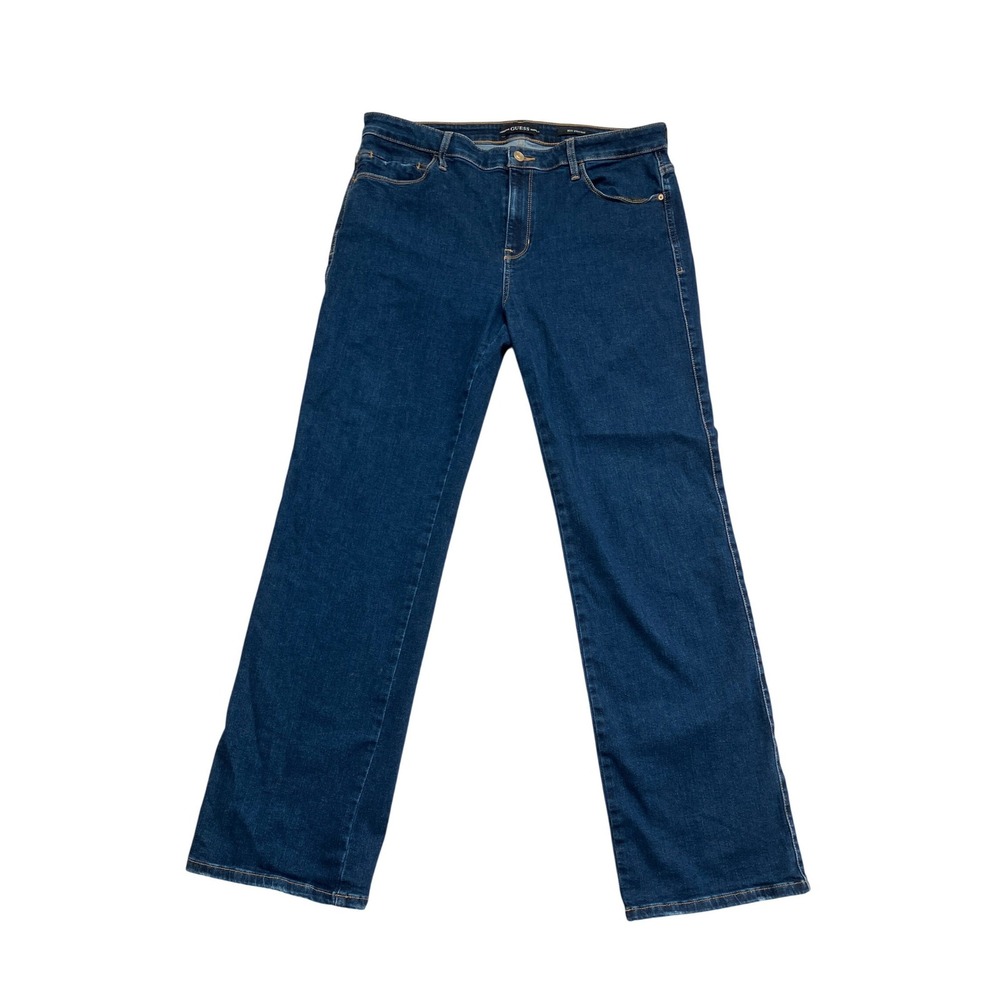 Guess Sexy Straight Jeans Dark Indigo Wash Y2K Womens 32x32